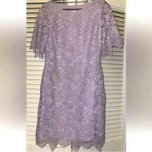 Anthropologie Purple Floral Dress 8 NWT